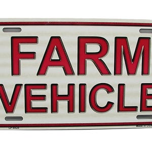 FARM USE FARM Vehicle Metal Car Novelty License Plate Auto tag
