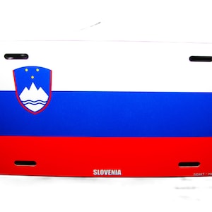 SLOVENIA SLOVENIAN FLAG Metal Car license Plate Auto Tag