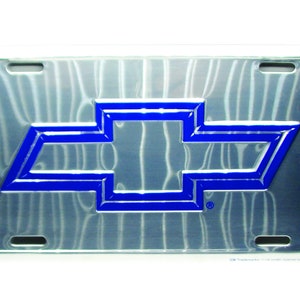 Officially Licensed CHEVY, Chevrolet Bowtie emblem 3D EMBOSSED Metal Car Novelty License Plate Auto tag