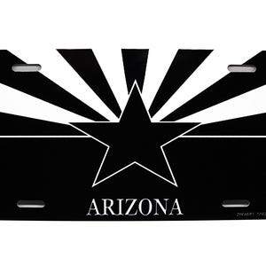 Placa de matrícula de metal con la bandera del estado de ARIZONA para automóvil