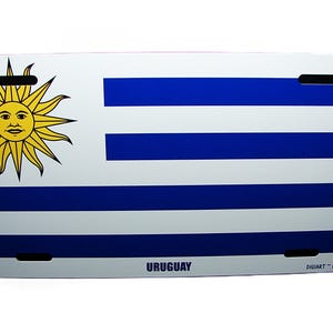 URUGUAY URUGUAYAN FLAG Metal Car license Plate Auto Tag