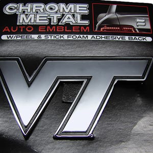 NCAA Officially Licensed VIRGINIA TECH Hokies Premium Metal Auto Emblem Decal Sticker
