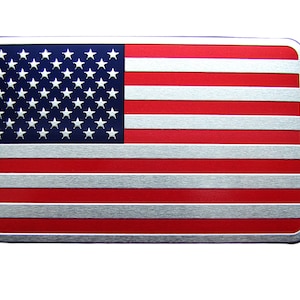 US USA AMERICAN Flag 3D Metal Aluminum Emblem, Decal, Sticker