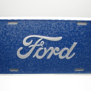 Officially Licensed Ford Motor Company Emblem With Blue Background 3D EMBOSSED Metal Car Novelty License Plate Auto tag