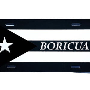 Boricua PUERTO RICO FLAG Metal Car Novelty License Plate Auto Tag. Puerto Rican Flag Car License Plate