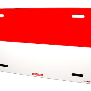 INDONESIAN, INDONESIA FLAG Metal Car Novelty License Plate Auto tag