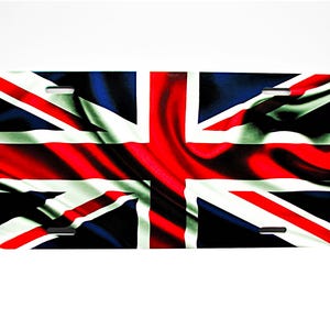 England BRITAIN BRITISH Waving Flag Metal Car Novelty License Plate Auto Tag. Union Jack, United Kingdom, UK Flag Car License Plate