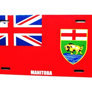 CANADA, CANADIAN Territory MANITOBA Flag Metal Car Novelty License Plate Auto tag