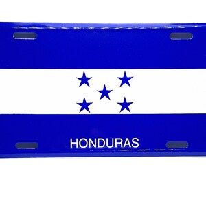 HONDURAS Honduran Flagge 3D EMBOSSED Metall Auto Neuheit Kennzeichen Auto Tag