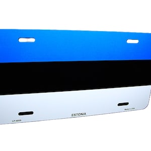 ESTONIA ESTONIAN FLAG Metal Car Novelty License Plate Auto tag