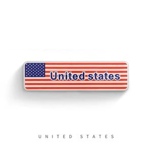 UNITED STATES AMERICAN Flag 3D Metal Aluminum Emblem Decal Sticker Badge U.S. Flag U.S.A.