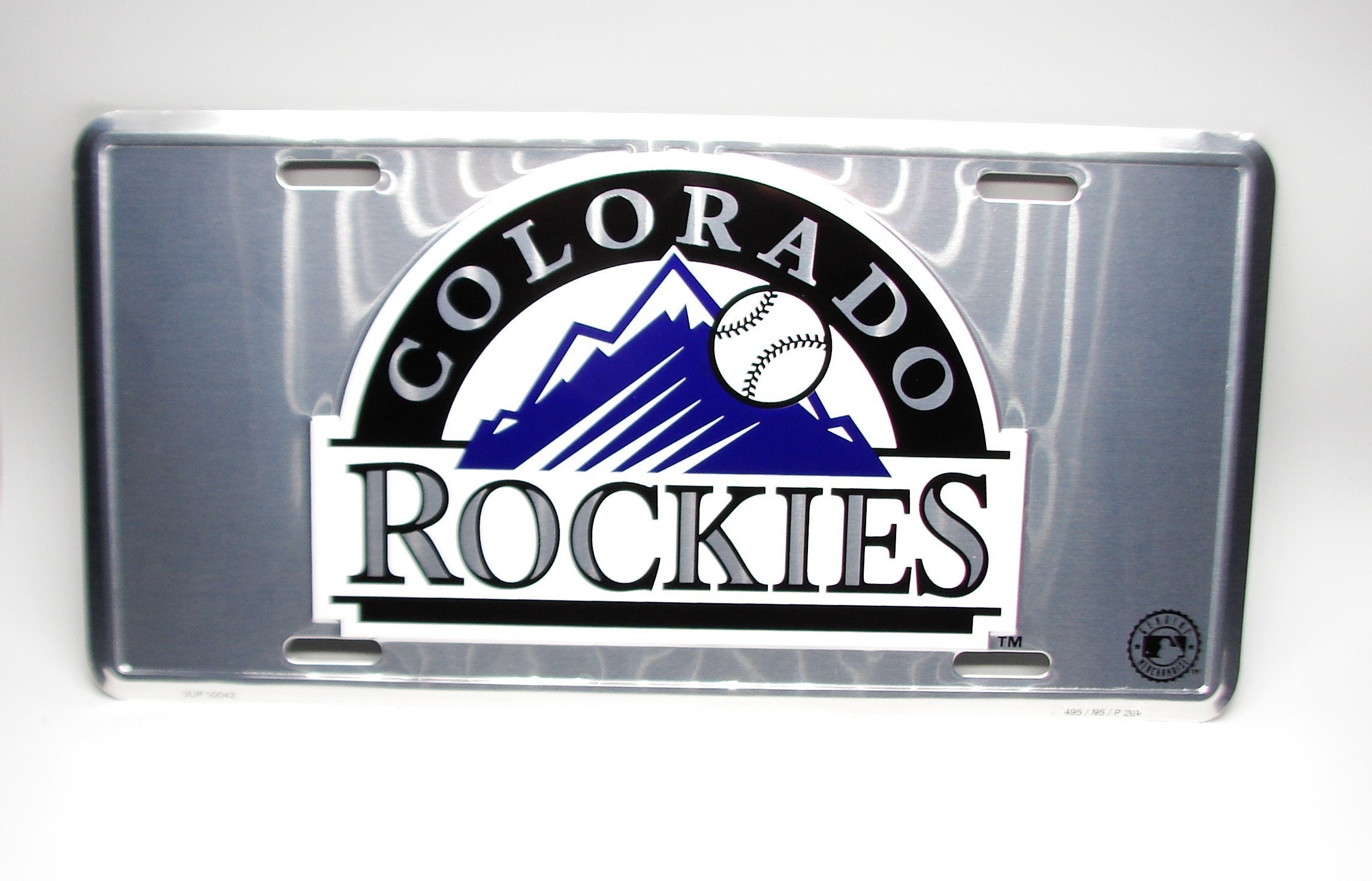 MLB Colorado Rockies 3D EMBOSSED Metal Car License Plate Auto 