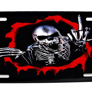 MAD SKULL Metall Auto Neuheit Nummernschild Auto Tag
