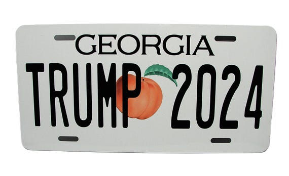 thumbnail image 2 of Trump 'Keep America Great' MAGA Metal Novelty License Plate - Red, White & Blue Auto Tag 2 of 10