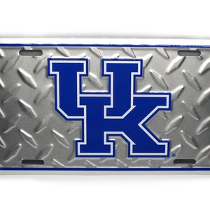 Officially Licensed UK University of Kentucky Wildcats 3D EMBOSSED Metal Car Novelty License Plate Auto tag