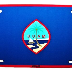 GUAM FLAG Metal Car Novelty License Plate Auto Tag