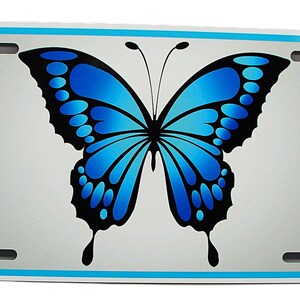 BUTTERFLY Metal Car Novelty License Plate Auto Tag. Animal Love Friend Car License Plate