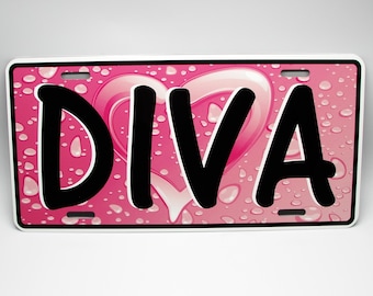 DIVA Queen Princess Princesa Metal Car Novelty License Plate Auto tag