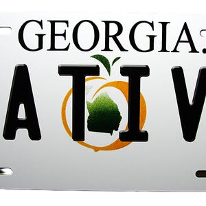 GEORGIA State NATIVE Metal Car Novelty License Plate Auto Tag. GEORGIA State Car License Plate