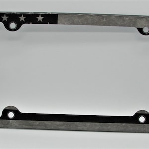 AMERICAN TACTICAL FLAG Aluminum Metal Car License Plate Frame