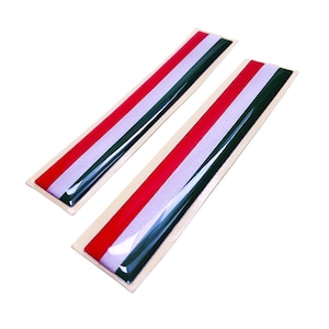 HUNGARY HUGARIAN FLAG 3D Epoxy Car Emblem Decal Sticker Set (2) Flexible Durable Waterproof Highly Detailed Good Quality