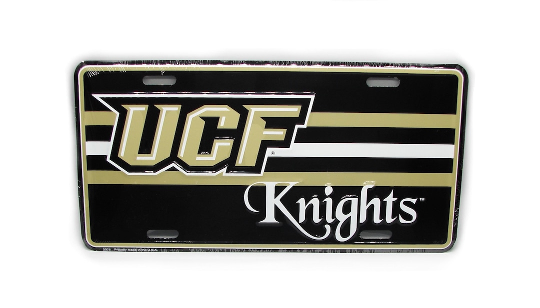 UCF Knights University of Central Florida 3D EMBOSSED Metal Car NOVELTY