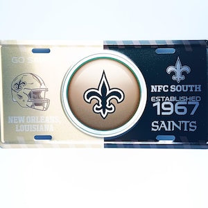 NFL Officially Licensed NEW ORLEANS Saints 3D Embossed Metal Car Novelty License Plate Auto Tag