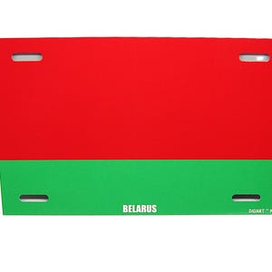 BELARUS FLAG Metal Car Novelty License Plate Auto tag. Sciah Bielarusi