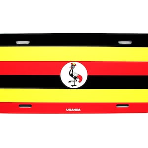 UGANDA UGANDAN FLAG Metal Car Novelty License Plate Auto Tag
