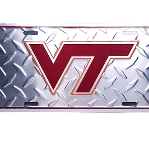 Officially Licensed VIRGINIA TECH Hokies 3D EMBOSSED Metal Car Novelty License Plate Virginia Polytechnic Institute and State University