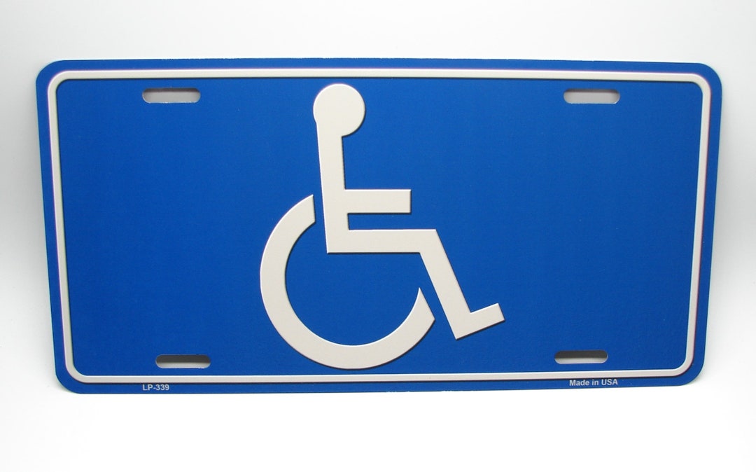 HANDICAP DISABLED Metal Car Novelty License Plate Auto Tag Etsy