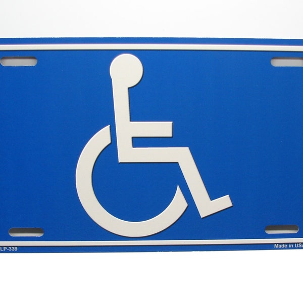 HANDICAP DISABLED Metal Car Novelty License Plate Auto tag