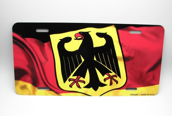 Winken GERMAN GERMANY Flagge Metall Auto Neuheit Nummernschild Auto Tag.  Deutschlandfahne, Bundesflagge. - .de
