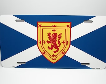 SCOTLAND, SCOTTISH Flag Metal Car Novelty License Plate. St Andrew's Cross Scottish Royal Arms