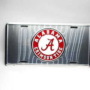 Officially Licensed BAMA University of ALABAMA Crimson Tide 3D EMBOSSED Metal Car Novelty License Plate Auto tag