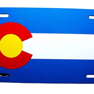 COLORADO STATE FLAG Metal Car Novelty License Plate Auto Tag