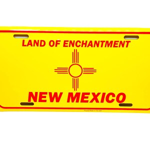 NEW MEXICO STATE Flag 3D Embossed Metal Car Novelty License Plate Auto Tag