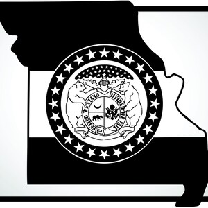 MISSOURI STATE Seal Tactical FLAG Map Metal Car Novelty License Plate Auto Tag