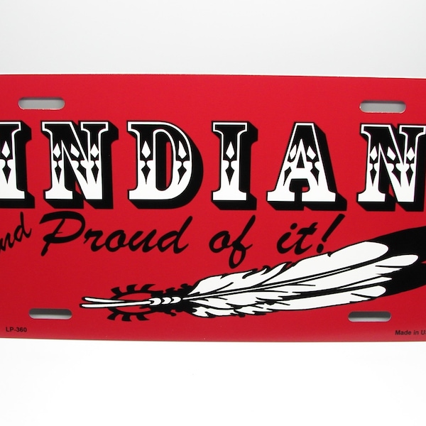 Native American Indian License Plates Etsy