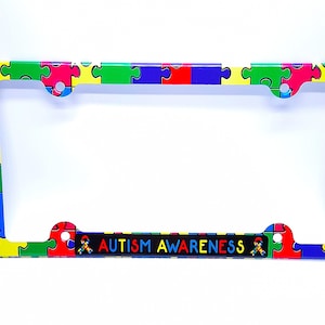 AUTISM AWARENESS Aluminium Metal Auto Nummernschildrahmen