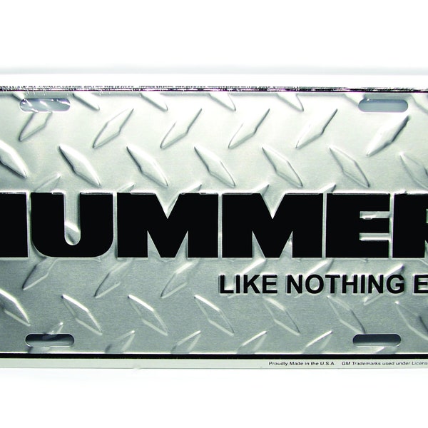 GM HUMMER emblem 3D EMBOSSED Metal Car Novelty License Plate Auto tag