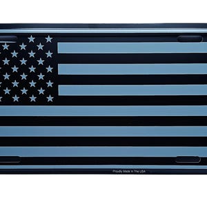 AMERICAN Tactical Flag 3D EMBOSSED MATTE Metal Car Novelty License Plate Auto Tag
