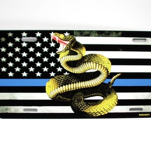 Subdued Thin Blue Line Gadsden Don't Tread On Me Flag Patch, Law Enforcement