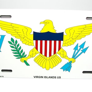 U.S. VIRGIN ISLANDS FLAG Metal Car Novelty License Plate Auto tag