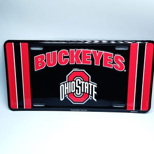 Officially Licensed OHIO STATE University Buckeyes 3D EMBOSSED Metal Car Novelty License Plate Auto tag