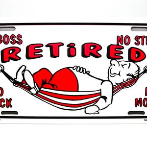 RETIRED Metal Car Novelty License Plate Auto tag