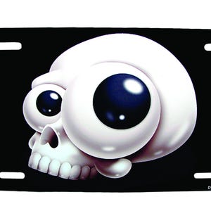 FUNNY SKULL Metal Car Novelty License Plate Auto Tag