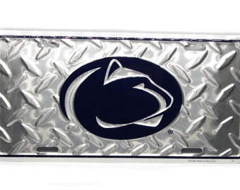 PSU Pennsylvania, Penn State University Nittany Lions 3D EMBOSSED Metal Car NOVELTY License Plate Auto tag