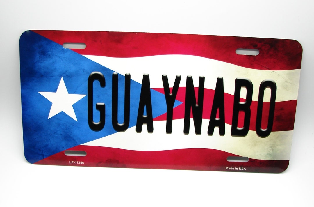 GUAYNABO PUERTO RICO Flag Metal Car Novelty License Plate Auto Tag