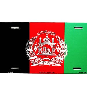 AFGHANISTAN AFGHAN AFGHANI Flag Metal Car Novelty License Plate Auto tag